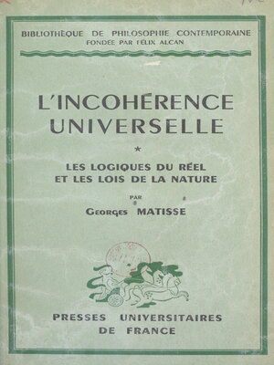 cover image of L'incohérence universelle (1)